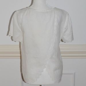 J. Crew Linen Open Back Shirt, Size 2